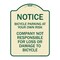 Signmission Bicycle Parking at Your Own Risk Company Not Responsible for Loss or Damage to, A-DES-TG-1824-23537 A-DES-TG-1824-23537 - alternate 1